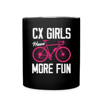 Gravel Bike Cyclocross With Cyclocross - Full Colour Mug - black - Front