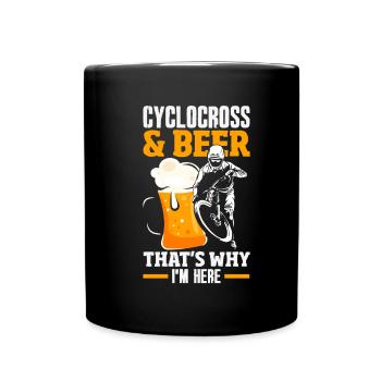 Gravel Bike Cyclocross With Cyclocross - Full Colour Mug - black - Front
