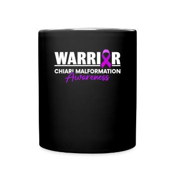Chiari Malformation Warrior Lila Band ACM - Tasse einfarbig - Schwarz - Vorne
