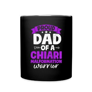 Stolzer Vater eines Chiari Warrior Purple Ribbon ACM - Tasse einfarbig - Schwarz - Vorne