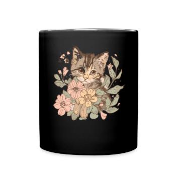 Cat Rage Consumes Me Humor Meme - Full Colour Mug - black - Front