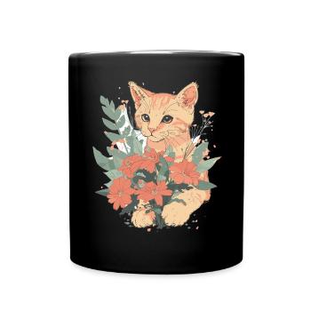 Cat Rage Consumes Me Humor Meme - Tasse einfarbig - Schwarz - Vorne