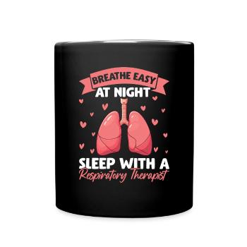 Funny respiratory therapist RT Nurse Pulmonology - Full Colour Mug - black - Front