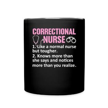 Justizvollzugskrankenschwester Lustige Definition Krankenpflege - Tasse einfarbig - Schwarz - Vorne