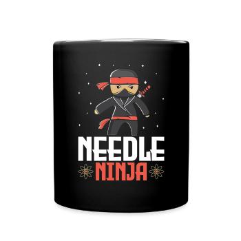 Needle Ninja Acupuncture TCM Chinese Alternative - Full Colour Mug - black - Front
