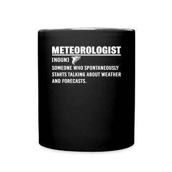 Meteorologist Funny Definition Weather Forecast - Full Colour Mug - black - Front