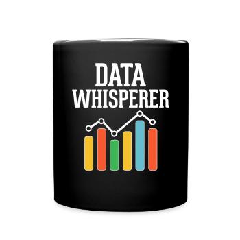 Datenflüsterer Tabellenkalkulation Lustige Datenwissenschaft - Tasse einfarbig - Schwarz - Vorne