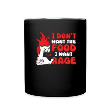 Cat Fat Fat Cat Humor Meme - Full Colour Mug - black - Front