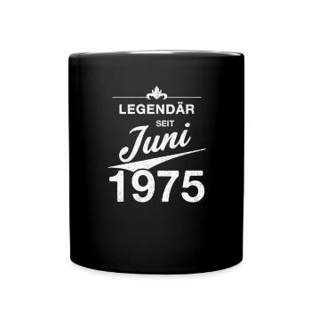 50th Birthday Legendary since June 1975 Volume 75 - Full Colour Mug - black - Front
