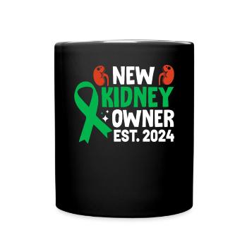 Nouveau propriétaire de rein EST 2024 Greffe de rein amusante - Mug uni - noir - Devant