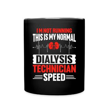 Funny Dialysis Technician Kidney Nephrology - Full Colour Mug - black - Front