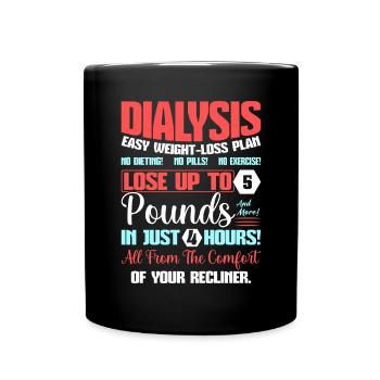 Drôle de dialyse Néphrologie Hémodialyse Tackle - Mug uni - noir - Devant