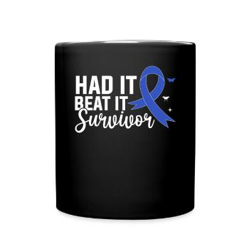 L’a battu Survivor Blue Ribbon Colorectal - Mug uni - noir - Devant