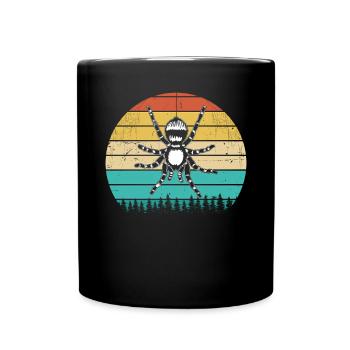Funny Spiders Retro Arachnid Tarantula Spiders - Full Colour Mug - black - Front