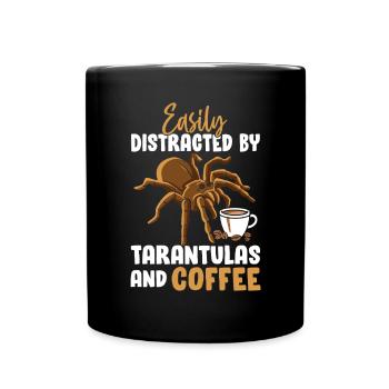Tarentule Café Drôle Arachnide Exotique Grand - Mug uni - noir - Devant