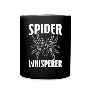 Spinnenflüsterer Spinnentier Entomologie Vogelspinne - Tasse einfarbig - Schwarz - Vorne