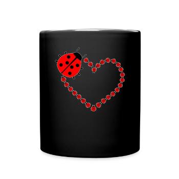 Funny Ladybug Coccinellidae Small Beetles Insect - Full Colour Mug - black - Front