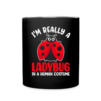 Funny Ladybug Coccinellidae Small Beetles - Full Colour Mug - black - Front