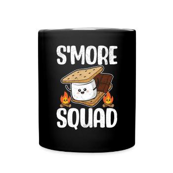Smore Squad Craquelins Graham à la guimauve drôle - Mug uni - noir - Devant