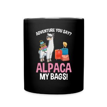 Aventure Tu dis Alpaga Mes Sacs Drôle de Vacances - Mug uni - noir - Devant