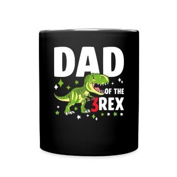 Papa Du 3 Rex Drôle Papa Trois Ans - Mug uni - noir - Devant