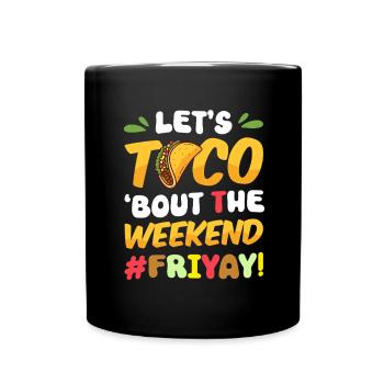 Happy Friday Fri Yay Teacher School Meme - Full Colour Mug - black - Front