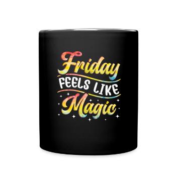Happy Friday Fri Yay Teacher School Meme - Full Colour Mug - black - Front