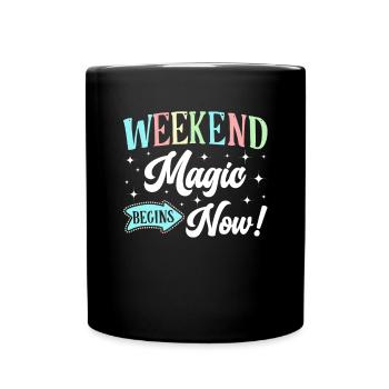 Happy Friday Fri Yay Teacher School Meme - Full Colour Mug - black - Front