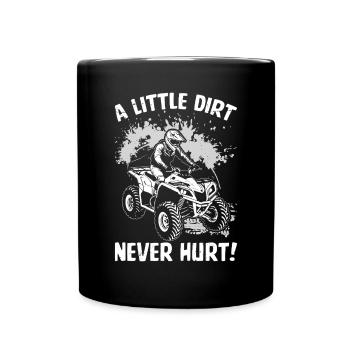 Un peu de saleté n’a jamais fait de mal Véhicule tout-terrain drôle - Mug uni - noir - Devant