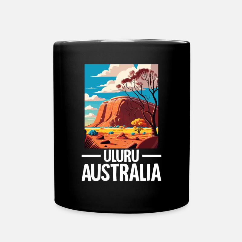 Uluru Australie Ayers Rock Landmark Drôle - Mug uni - noir