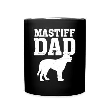 Mastiff Papa Wertschätzung Lustiger Mastiff Großer Hund - Tasse einfarbig - Schwarz - Vorne