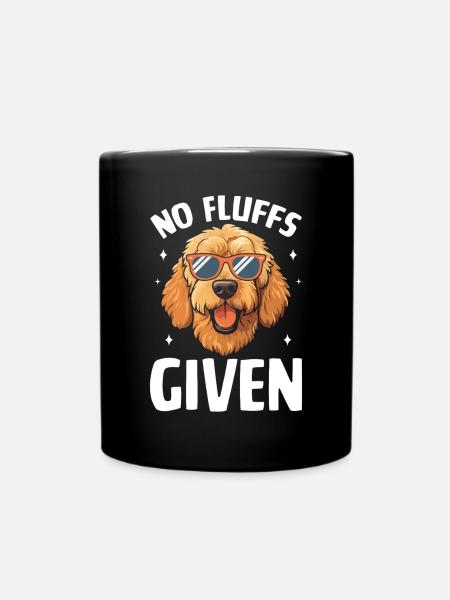 Keine Flusen gegeben Lustiger Golden Doodle Hütehund - Tasse einfarbig - Schwarz