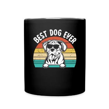 Bester Hund aller Zeiten Retro Mastiff Hund Bullmastiff Groß - Tasse einfarbig - Schwarz - Vorne