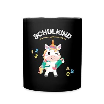 Schulkind Schule Schüler Schülerin Berufsschule - Tasse einfarbig - Schwarz - Vorne