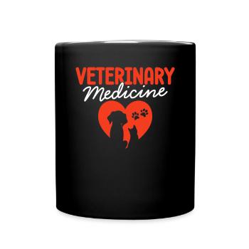 Veterinary Medicine Animal Rescue Funny Vet - Full Colour Mug - black - Front