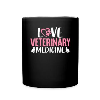 Veterinary Medicine Pet Care Veterinarian Animal - Full Colour Mug - black - Front