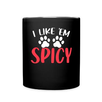 I Like Em Spicy Funny Animal Hospital Veterinary - Full Colour Mug - black - Front