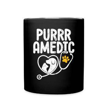 Purrramedic Funny Veterinary Medicine Pet Care - Full Colour Mug - black - Front