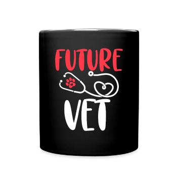 Future Vet Funny Veterinarian Animal Hospital Vet - Full Colour Mug - black - Front