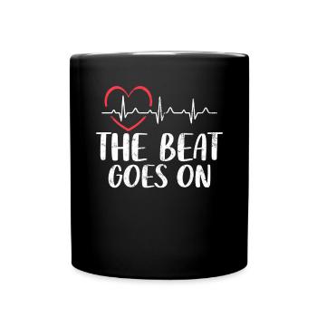 The Beat Goes On Funny CPR Heart Attack - Full Colour Mug - black - Front