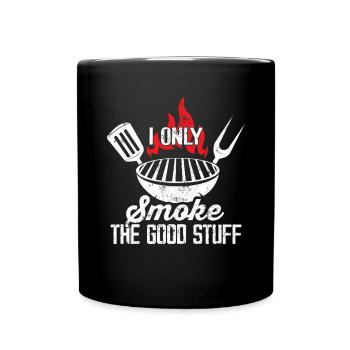 Je ne fume que les bonnes choses Grillades BBQ amusantes - Mug uni - noir - Devant