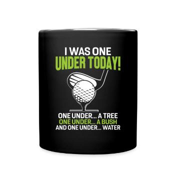 J’étais un sous aujourd’hui Golf Double bogey drôle - Mug uni - noir - Devant