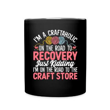 Je suis un artisan accro de la couture drôle - Mug uni - noir - Devant