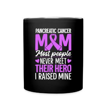 Most People Never Meet Their Hero Pancreatic - Full Colour Mug - black - Front