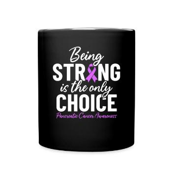 Être fort est le seul choix Ruban violet - Mug uni - noir - Devant