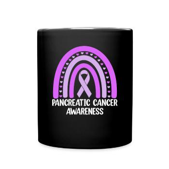 Sensibilisation au cancer du pancréas Boho Arc-en-ciel Violet - Mug uni - noir - Devant