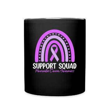Escouade de soutien du cancer du pancréas Boho arc-en-ciel - Mug uni - noir - Devant