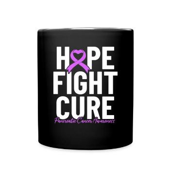 Hope Love Cure Cancer du Pancréas Endocrine Violet - Mug uni - noir - Devant