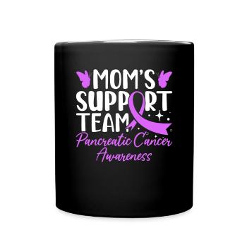 Équipe de soutien aux mamans Ruban violet Cancer du pancréas - Mug uni - noir - Devant