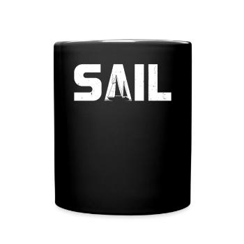Voile nautique Voilier Capitaine Ponton Dériveur - Mug uni - noir - Devant